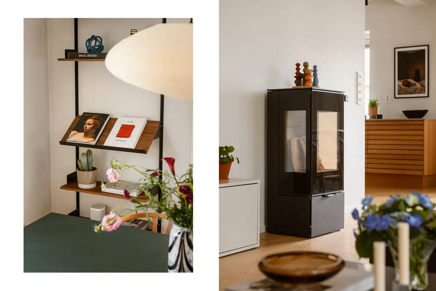 Pipene i bygget er renovert med innsatte stålpiper, ny Rais peisovn montert og satt opp av Varmefag.