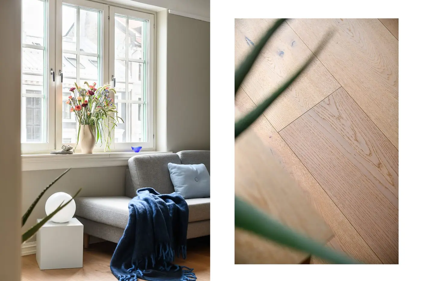 Store vinduer som slipper inn rikelig med lys.